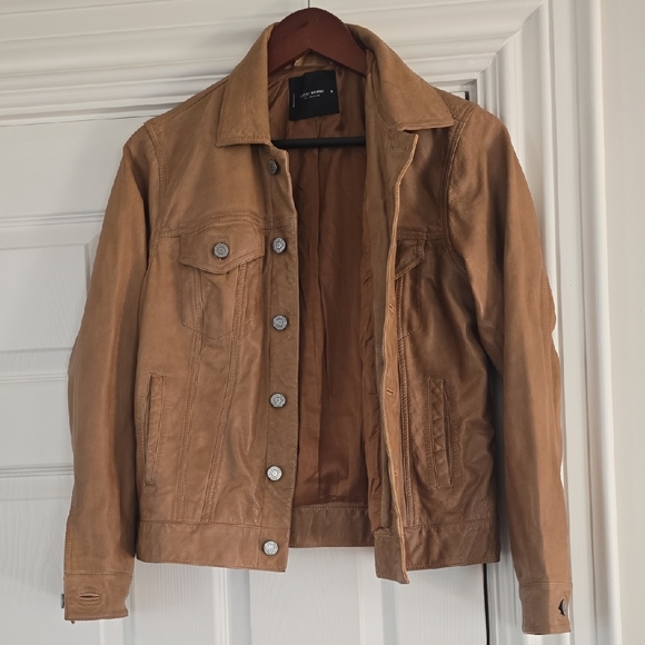 Lucky Brand Women's Brown Leather Jacket - Picture 9 of 16